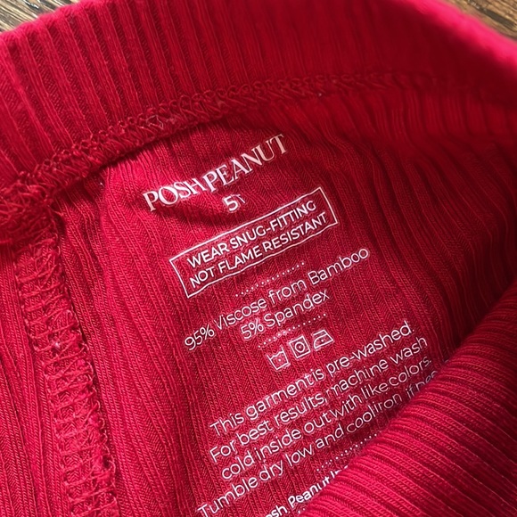 Posh Peanut Crimson Ribbed Pajamas - Picture 7 of 8